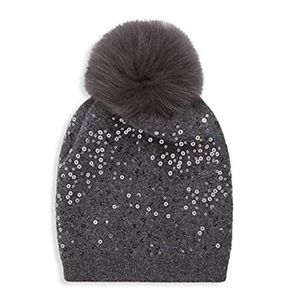 3/$25 ❤️ Adrienne Landau Wool Blend Hat With Pom & Sequins